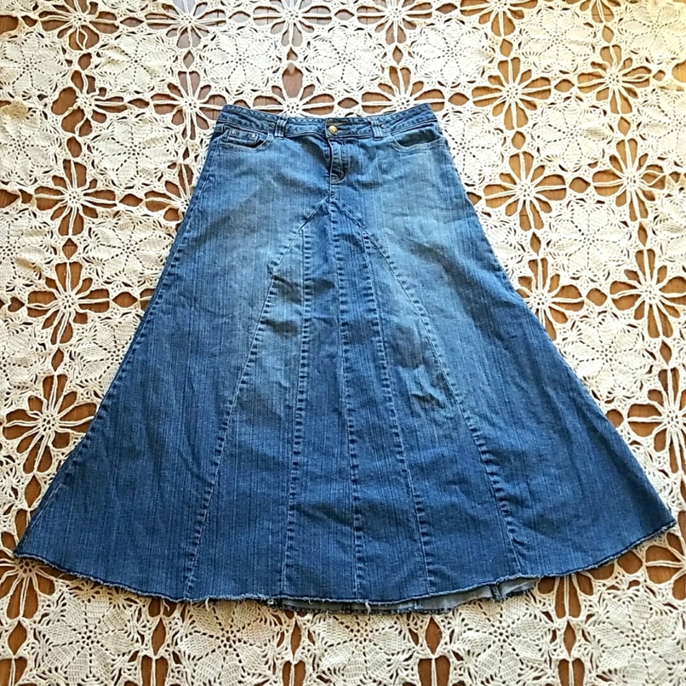 Jean Maxi Skirt A-Line